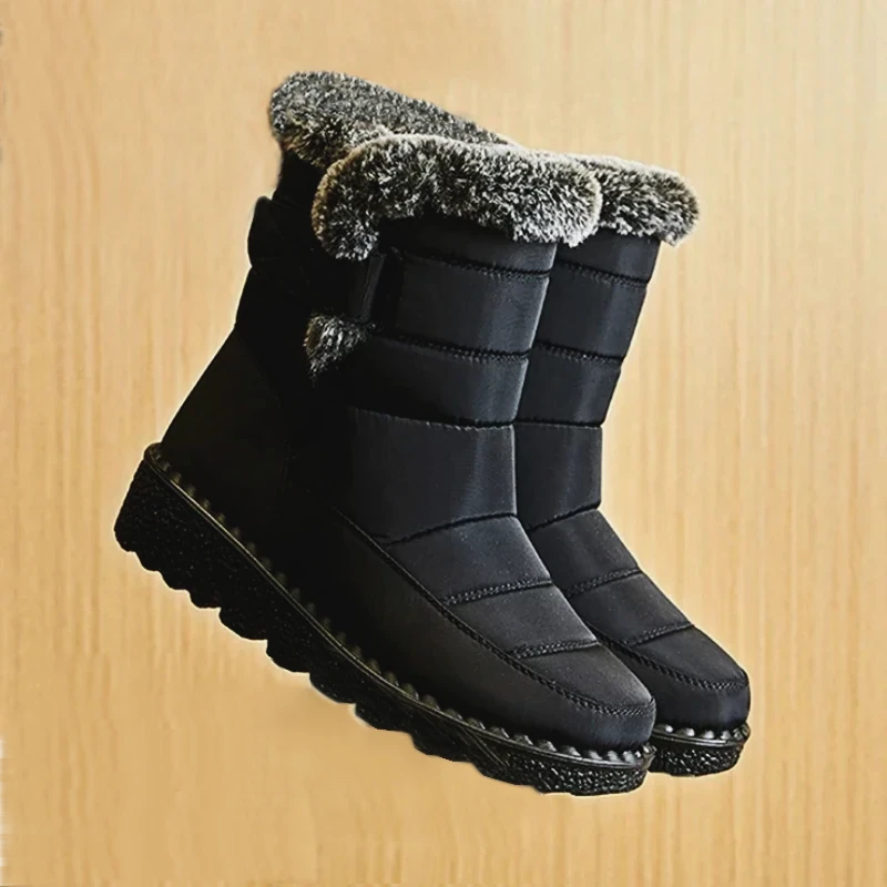 Close-up of the plush lining inside the boots for added warmth