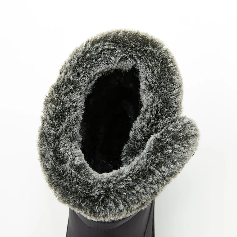 Close-up of the plush lining inside the boots for added warmth