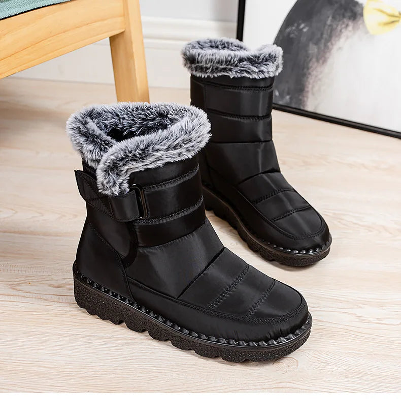 Close-up of the plush lining inside the boots for added warmth