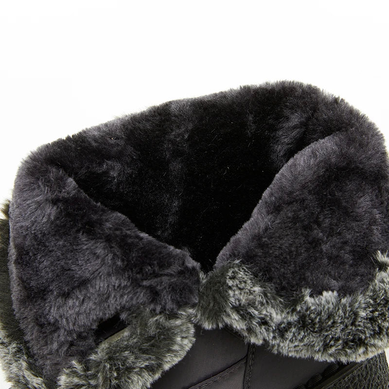 Close-up of the plush lining inside the boots for added warmth