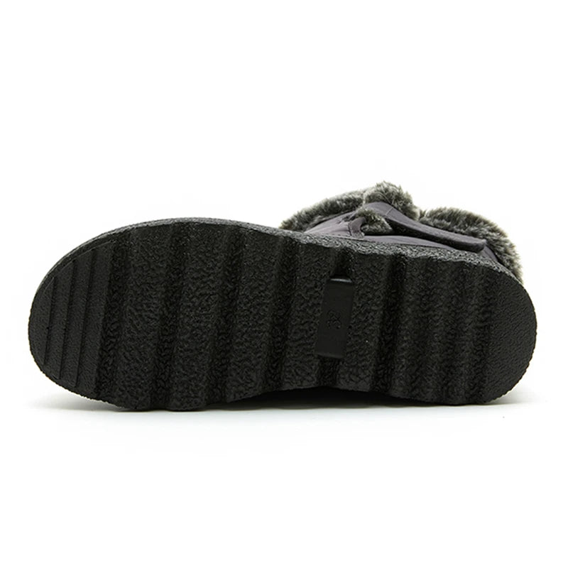 Close-up of the plush lining inside the boots for added warmth