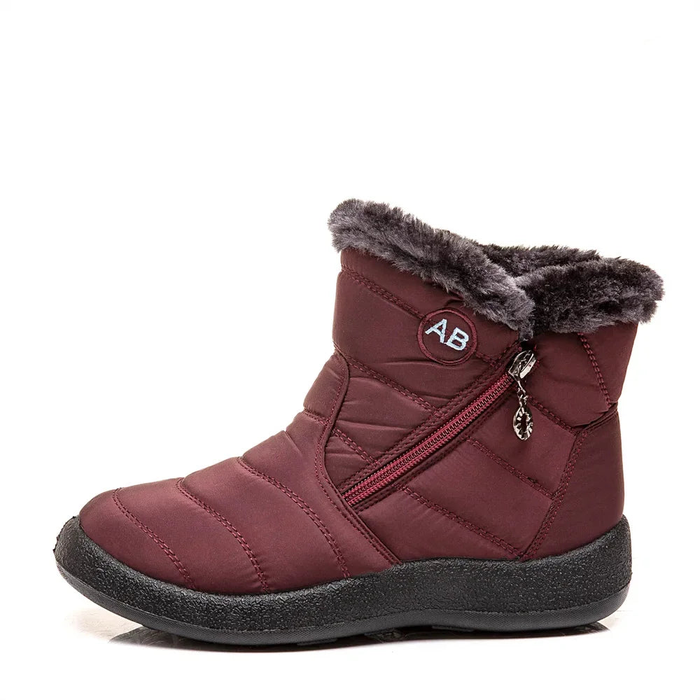 Close-up of the plush lining inside the boots for added warmth