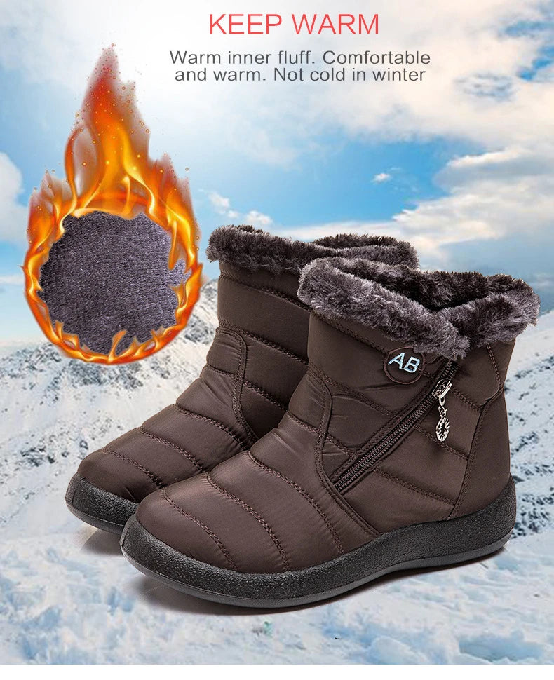 Close-up of the plush lining inside the boots for added warmth