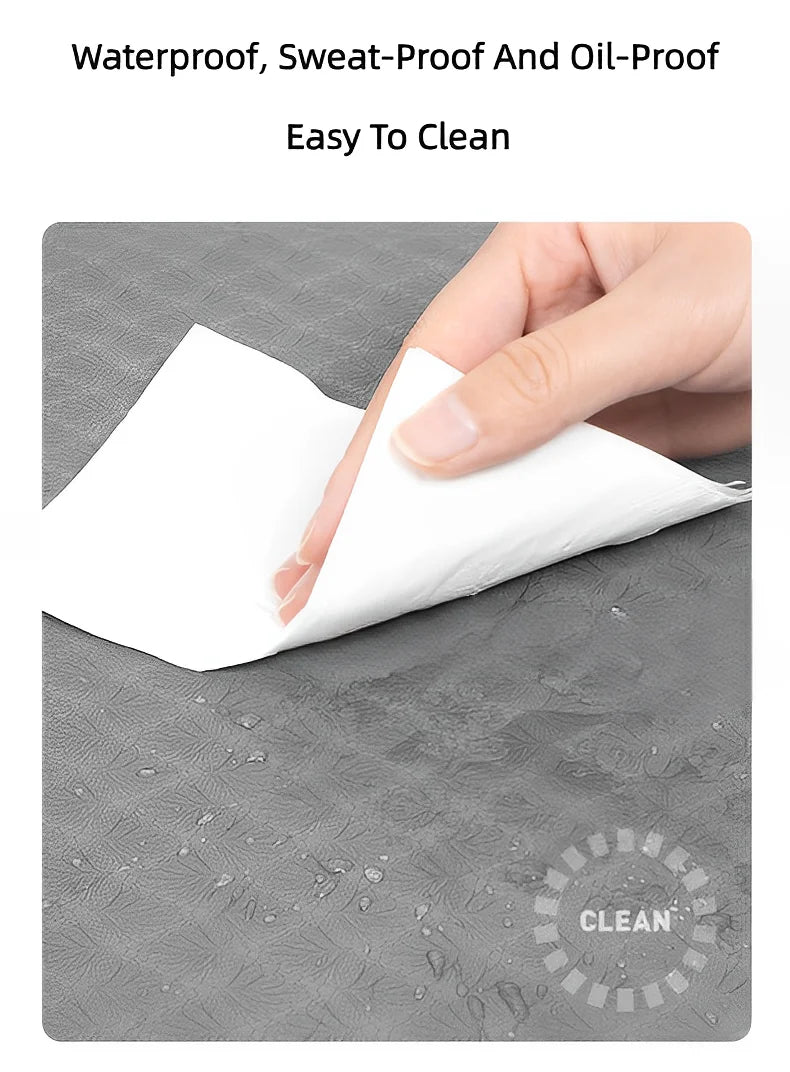 Foldable yoga mat with non-slip texture, perfect for home