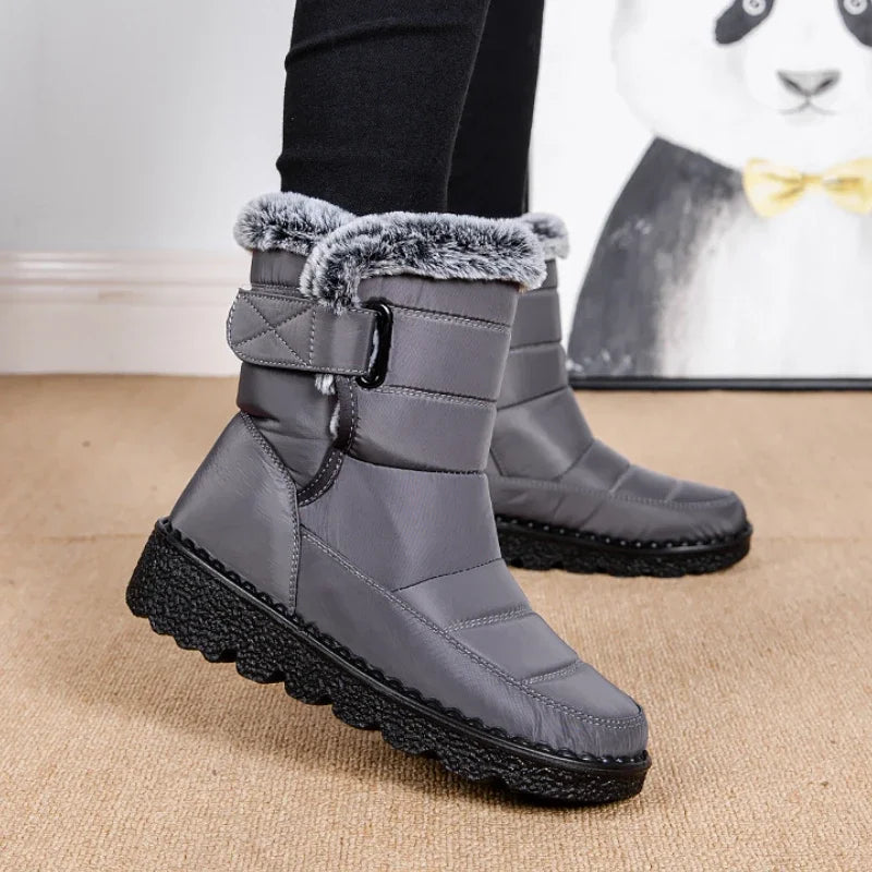 Close-up of the plush lining inside the boots for added warmth