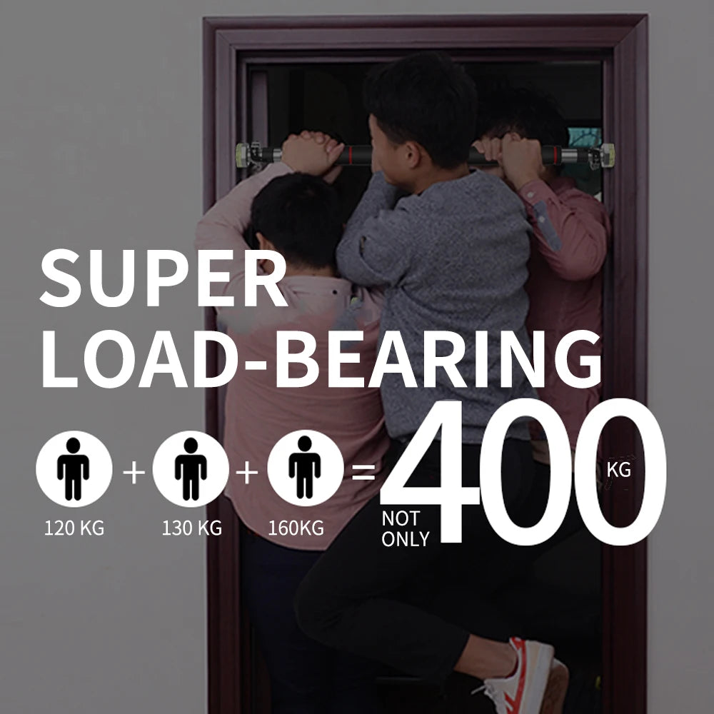 Pull Up Bar securely installed in a doorway, showcasing stability