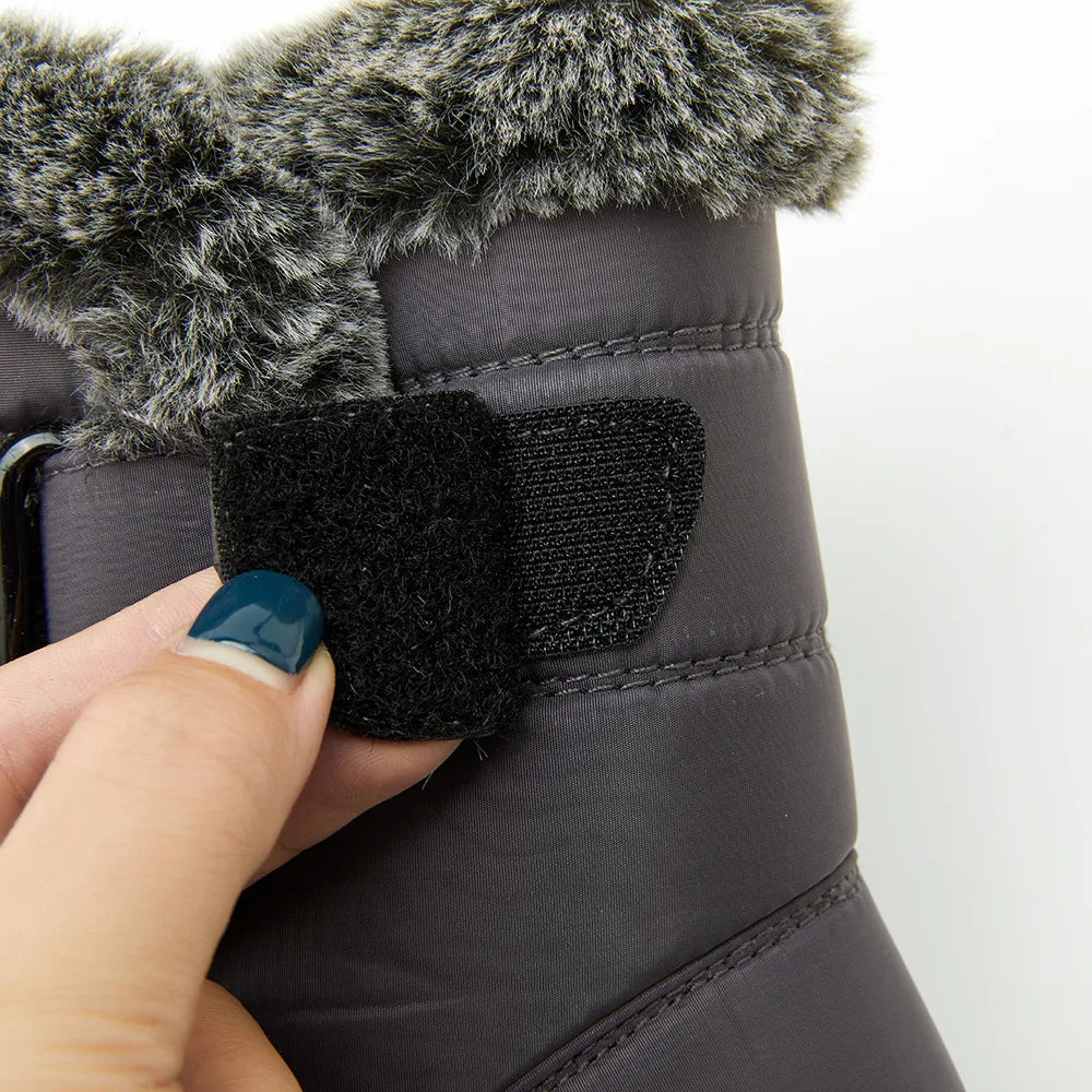 Close-up of the plush lining inside the boots for added warmth