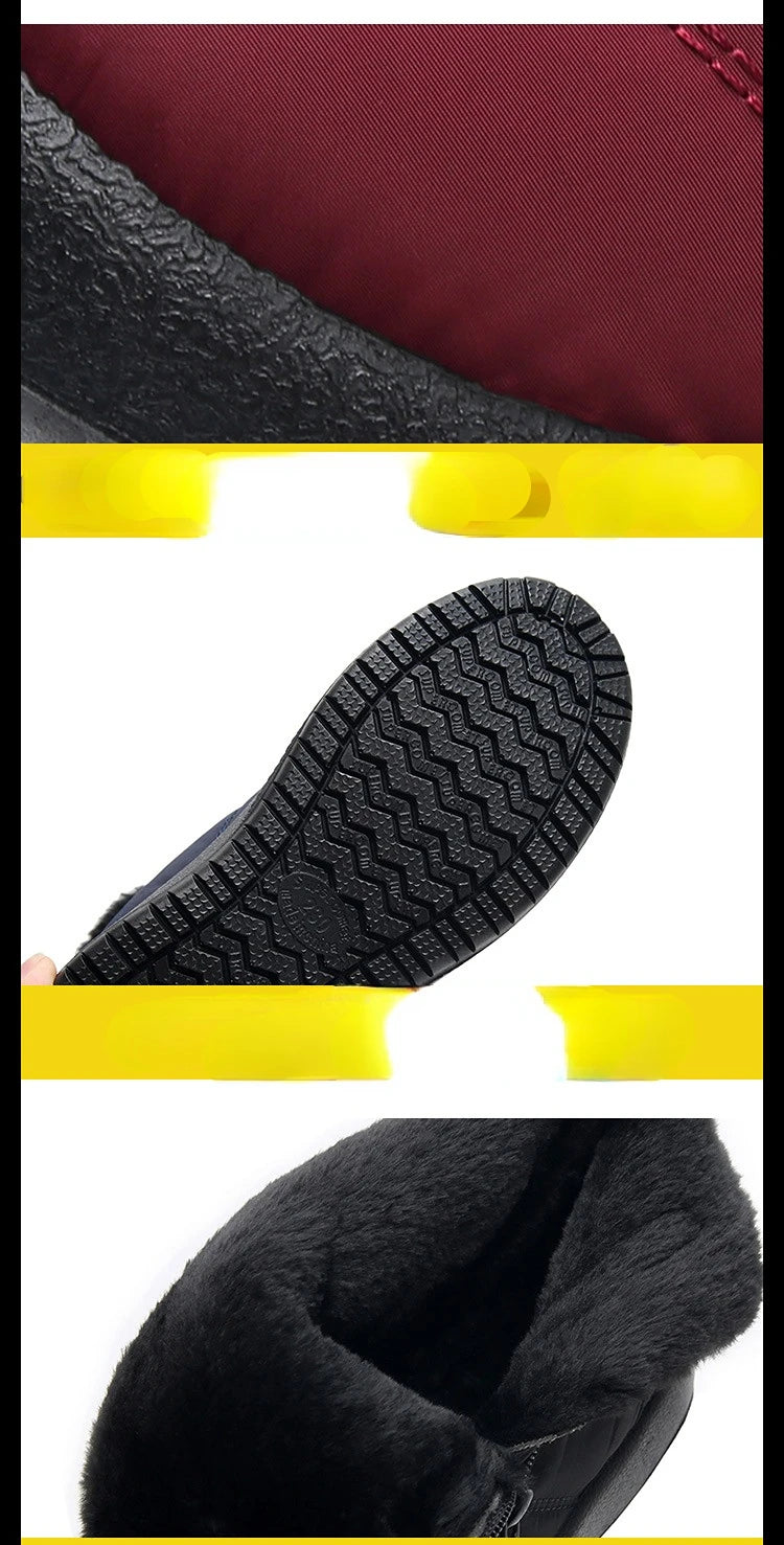 Close-up of the plush lining inside the boots for added warmth
