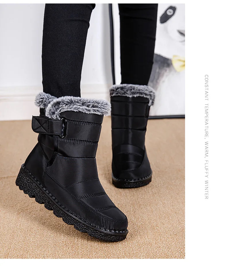 Close-up of the plush lining inside the boots for added warmth