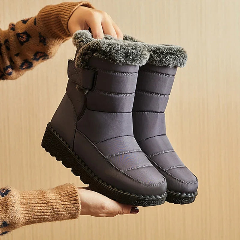 Close-up of the plush lining inside the boots for added warmth