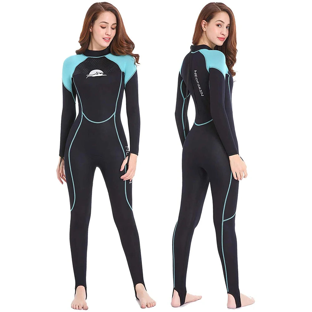 Stylish neoprene wetsuit for diving, swimming, and surfing