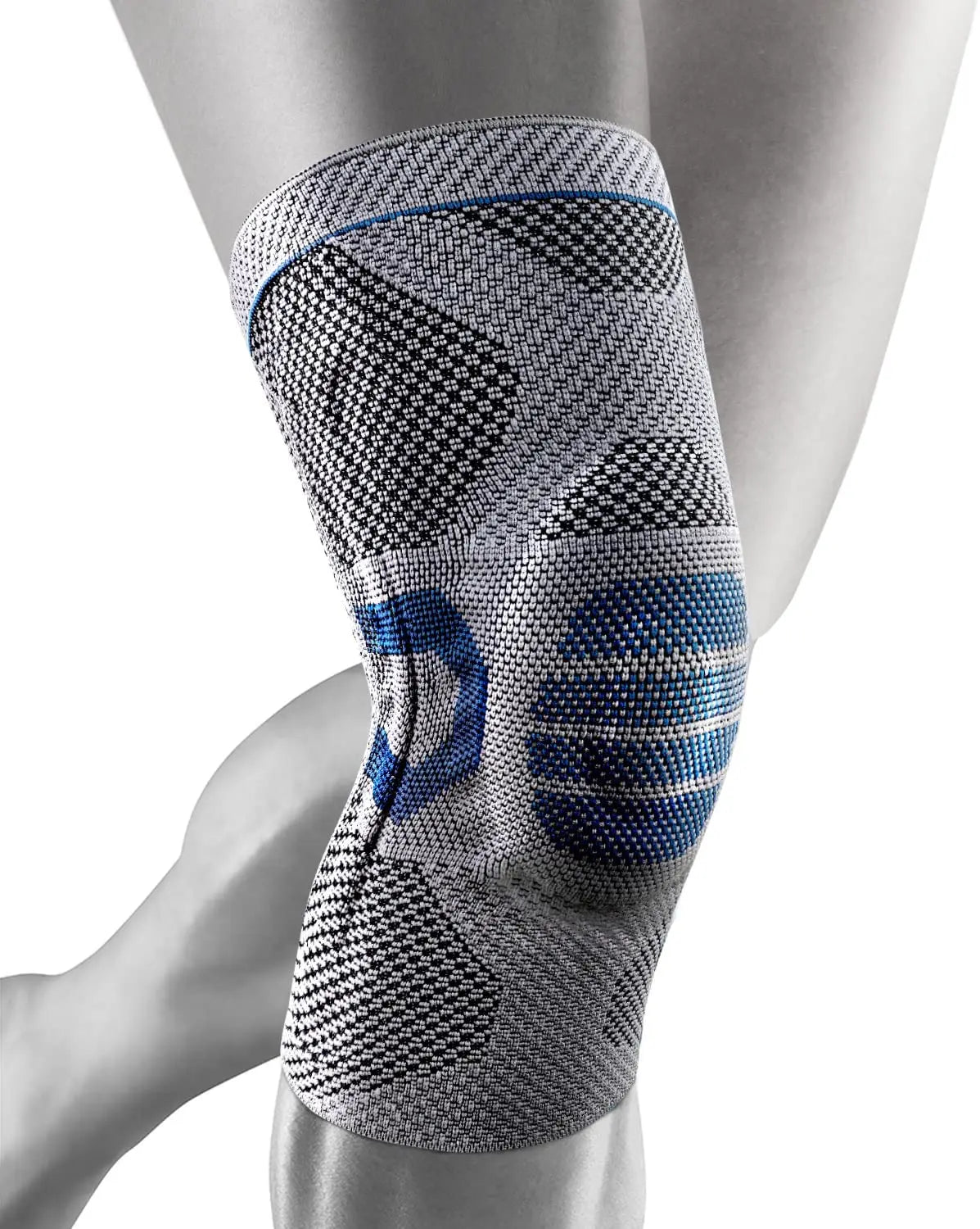 Supportive knee brace in action during sports