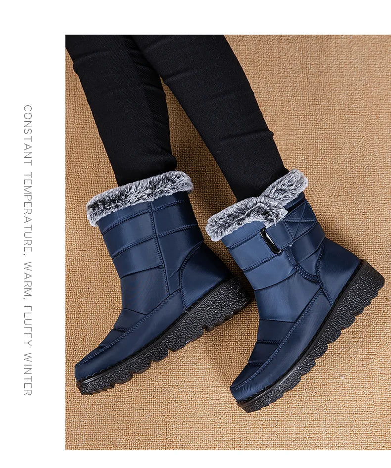 Close-up of the plush lining inside the boots for added warmth