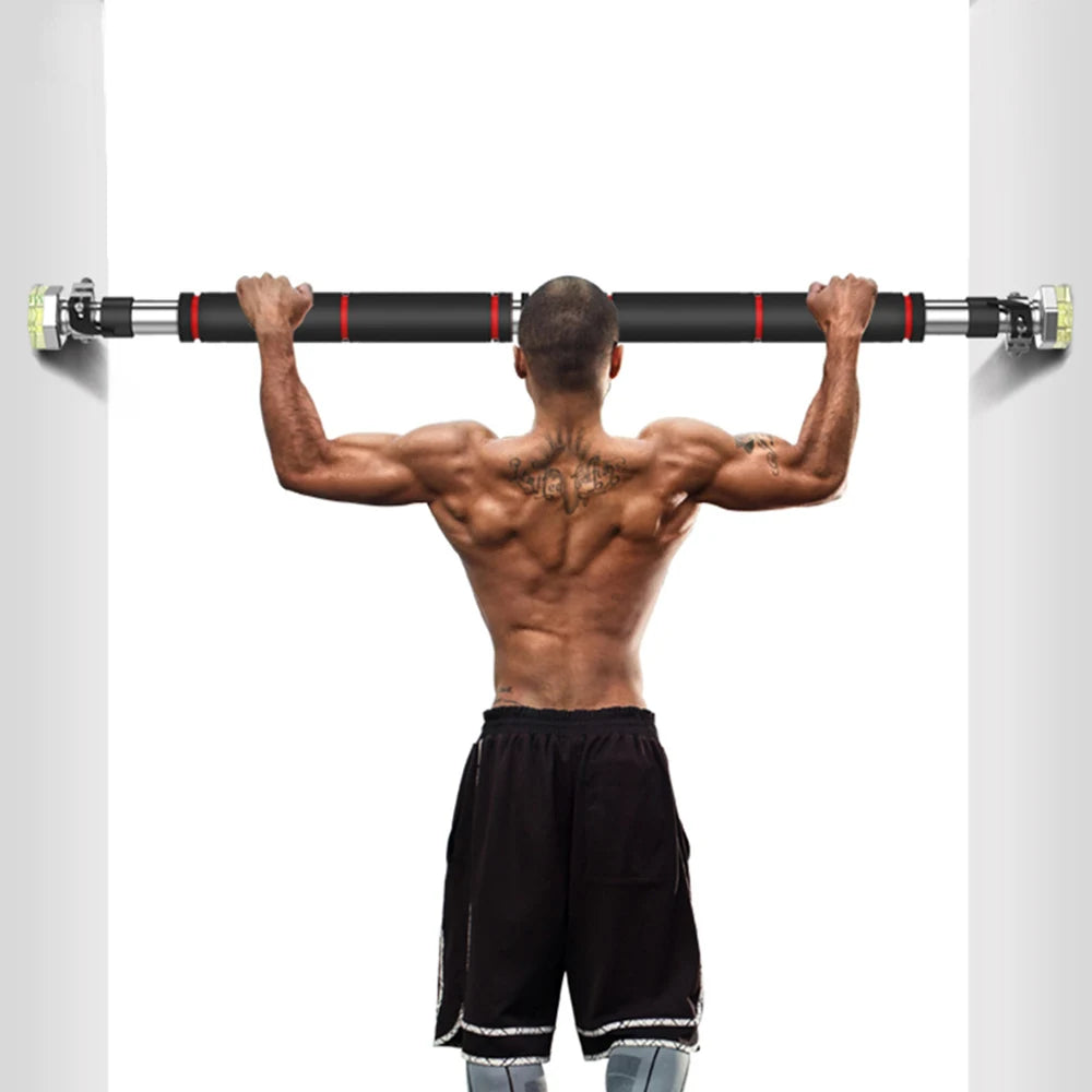 Pull Up Bar securely installed in a doorway, showcasing stability