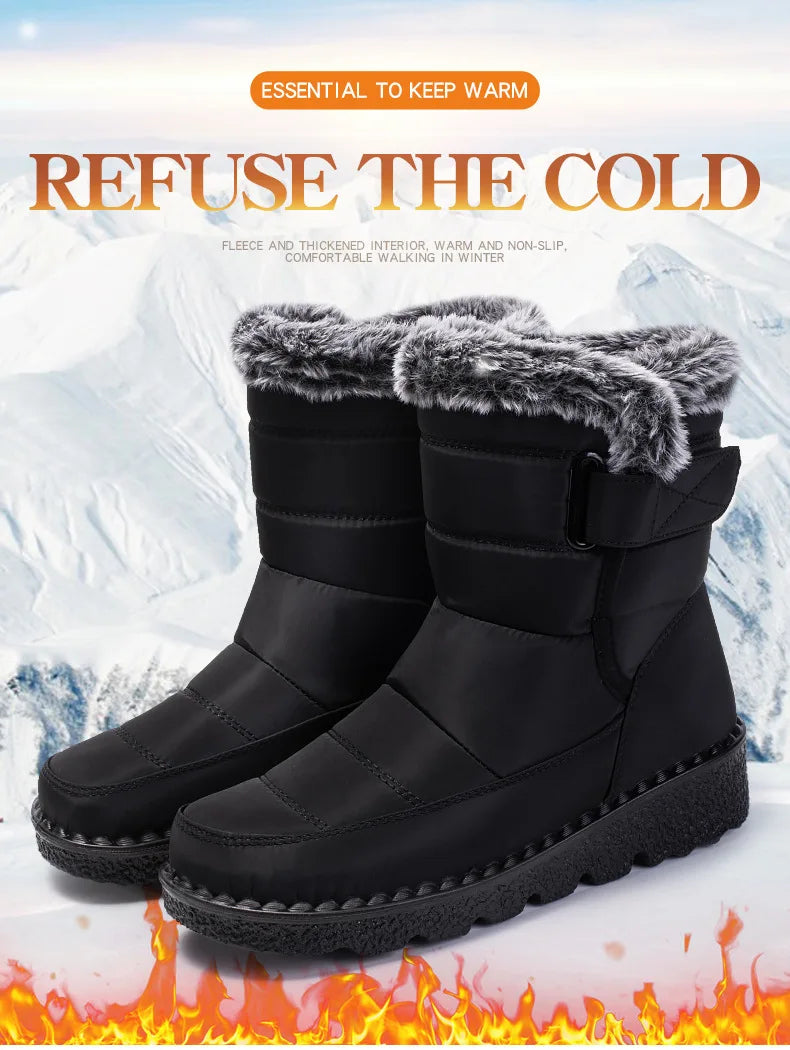 Close-up of the plush lining inside the boots for added warmth