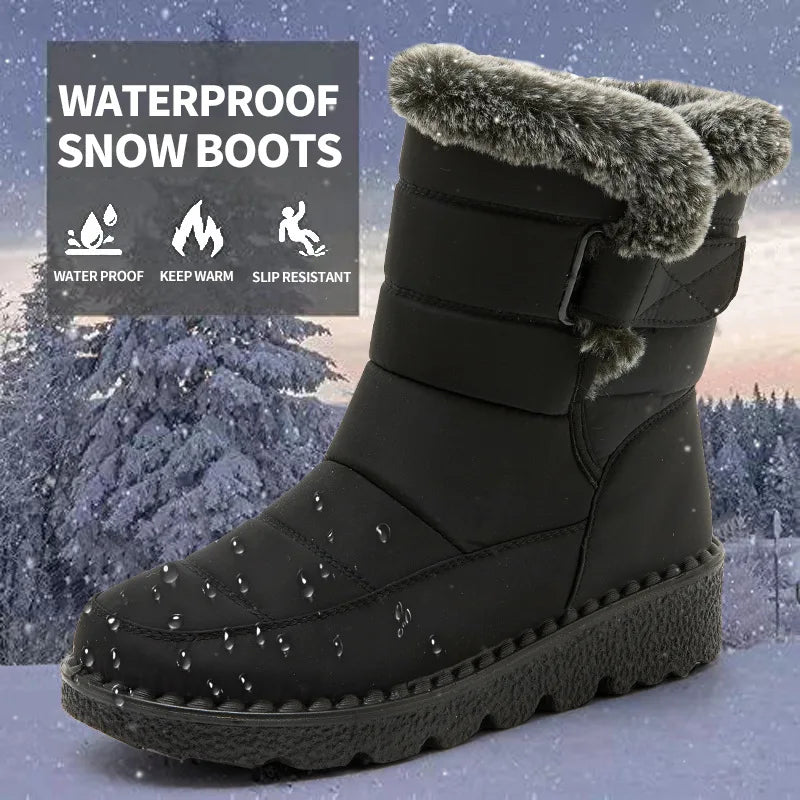 Close-up of the plush lining inside the boots for added warmth