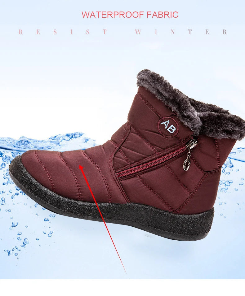 Close-up of the plush lining inside the boots for added warmth