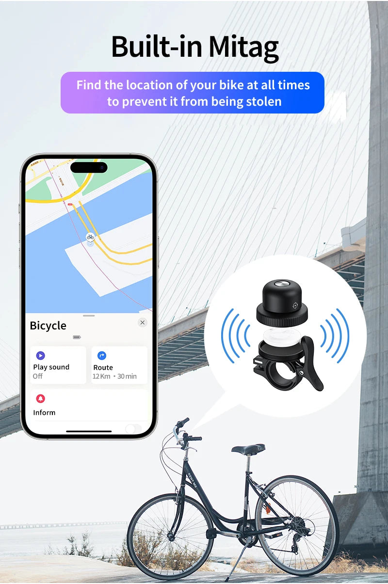 Anti-theft GPS bike tracker disguised as an ordinary bell