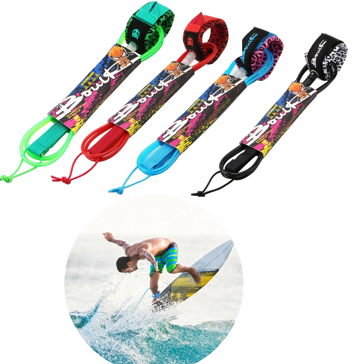 Durable Leash Surf For Swimming And Surfing