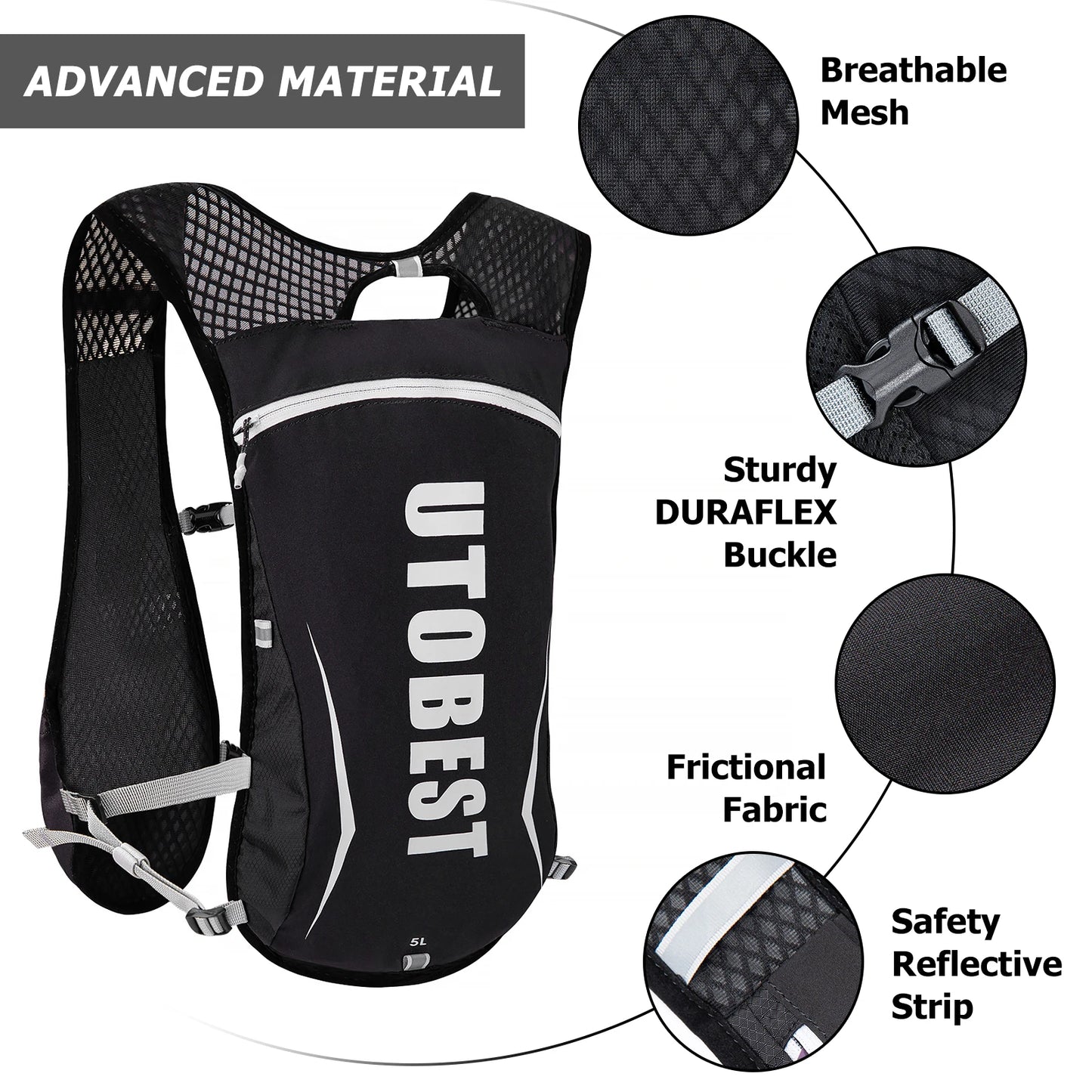 Breathable hydration vest with multiple pockets