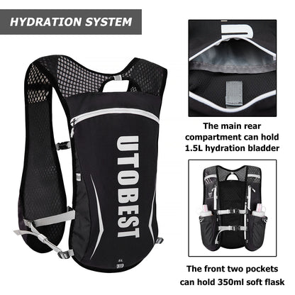 Breathable hydration vest with multiple pockets