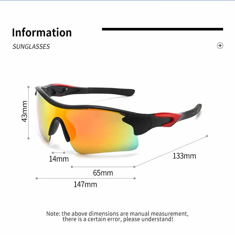 Cycling and running sunglasses in vibrant colors