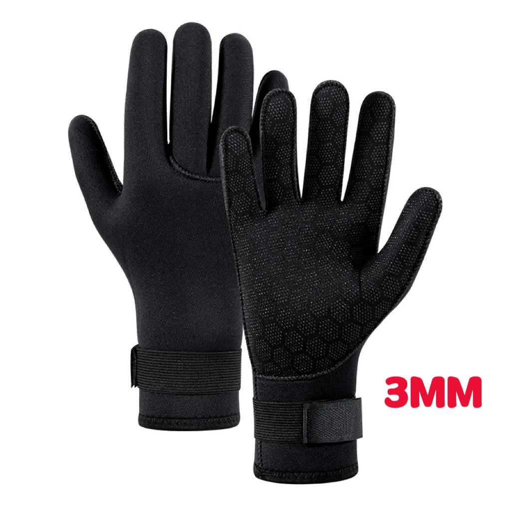 Close-Up Of Black Neoprene Gloves