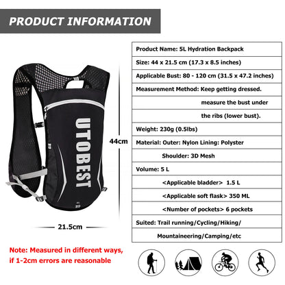 Breathable hydration vest with multiple pockets