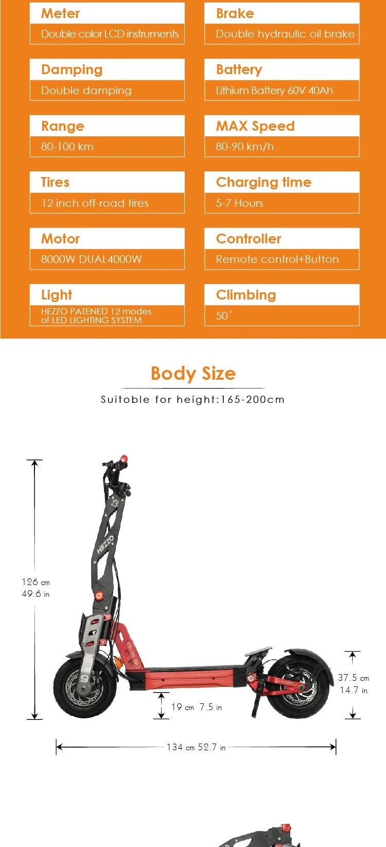 High-performance dual-motor electric scooter