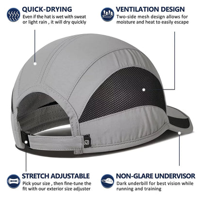 Adjustable sports cap offering sun protection