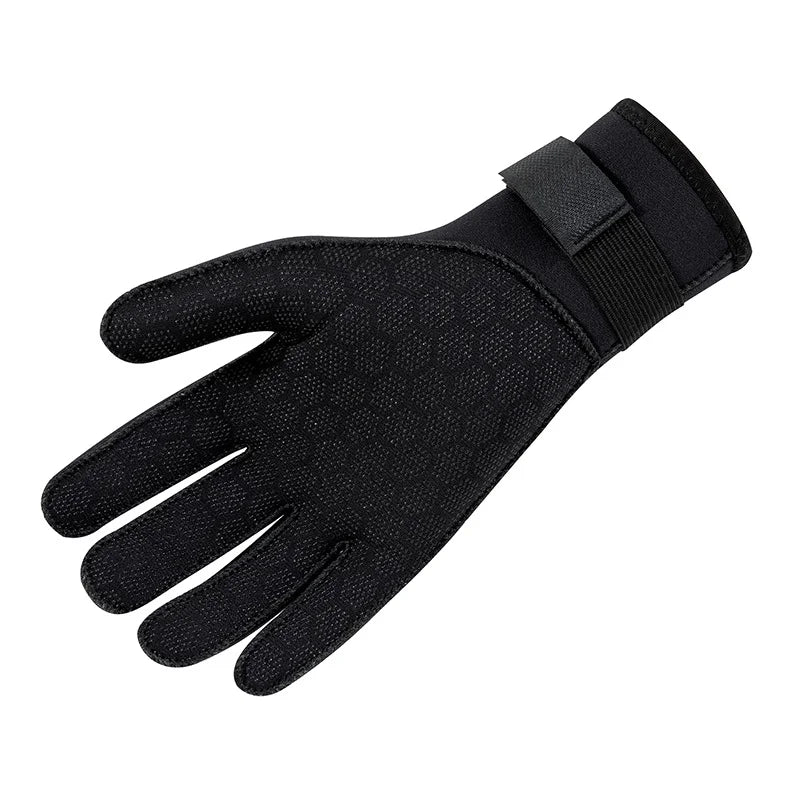 Close-Up Of Black Neoprene Gloves