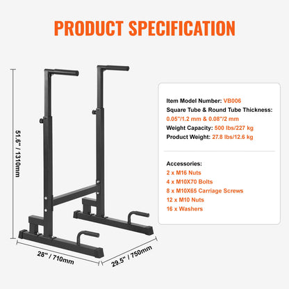 Pull-up station with adjustable height