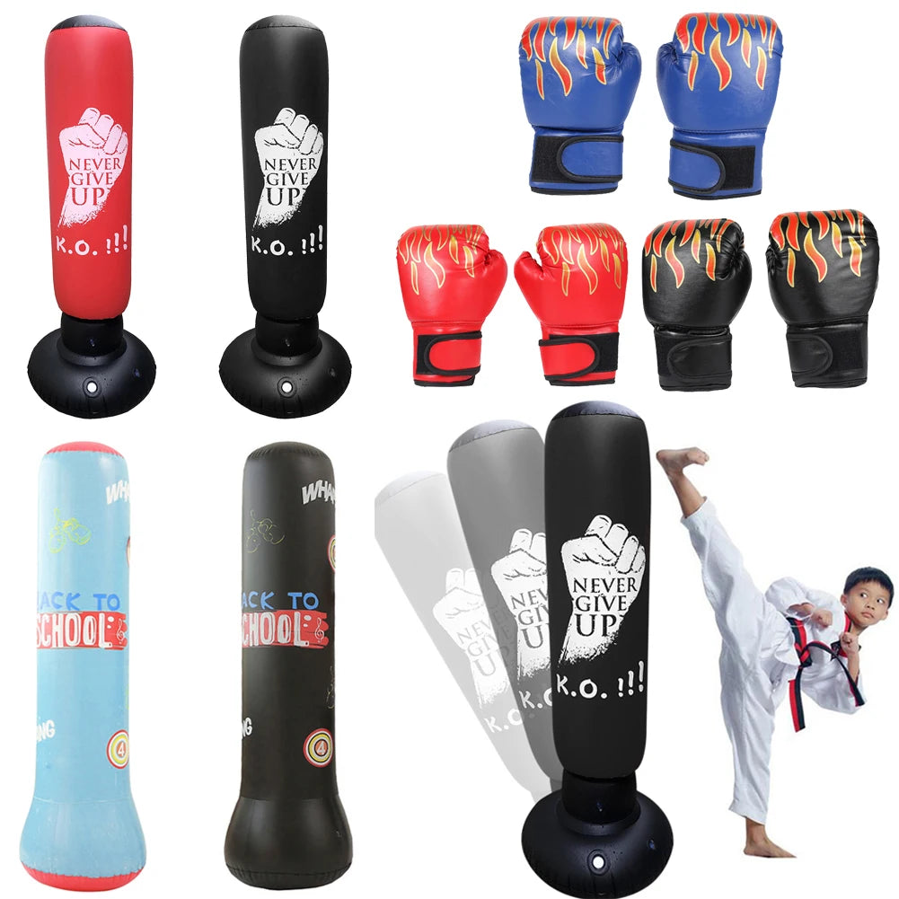 Water-Filled Base Inflatable Boxing Sandbag for Indoor and Outdoor Play