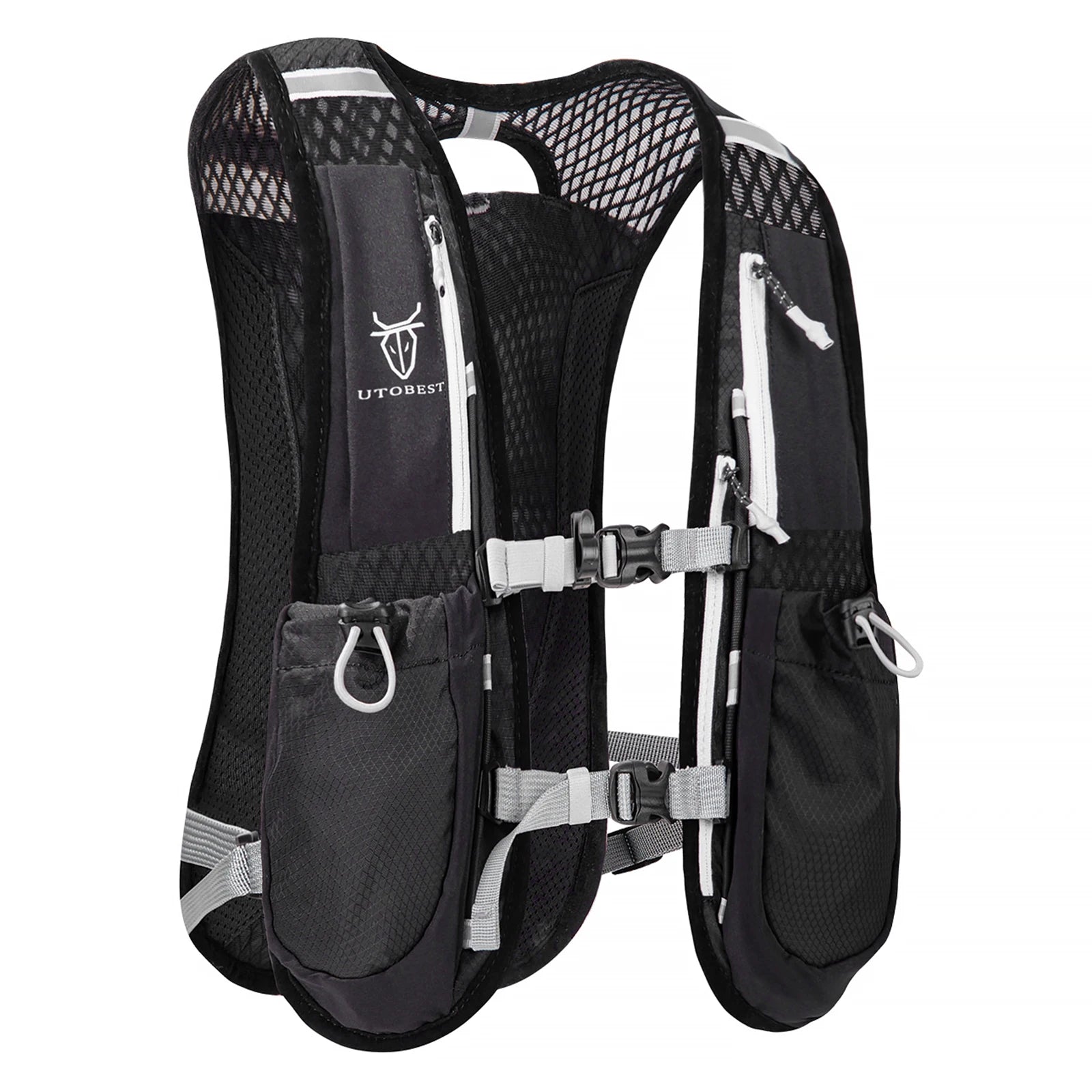 Breathable hydration vest with multiple pockets