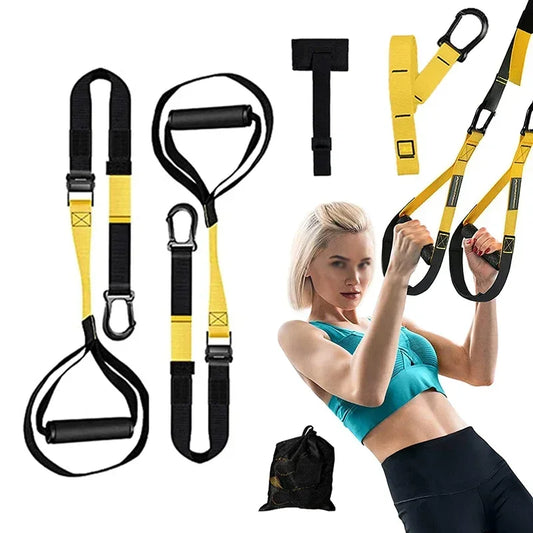 Suspension resistance band with soft foam handles for strength