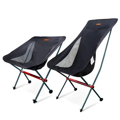 Durable aluminum camping chair with a carry bag