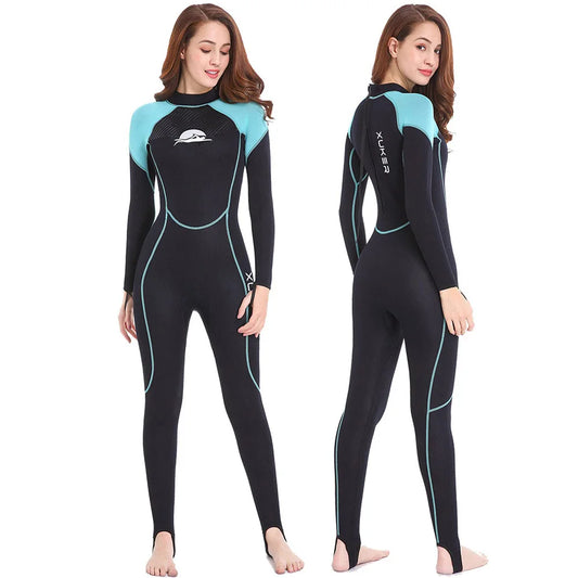 Stylish neoprene wetsuit for diving, swimming, and surfing