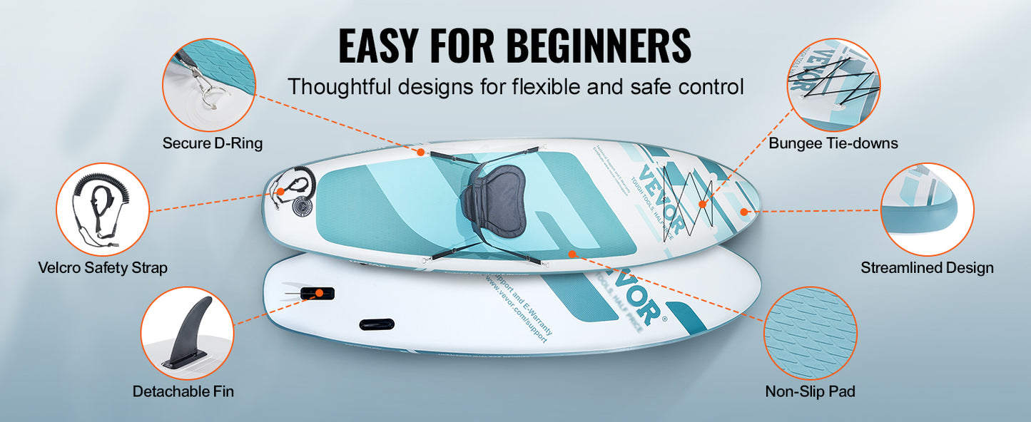 Inflatable paddleboard with seat attachment for fishing